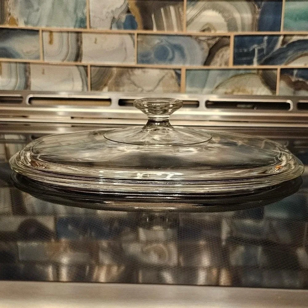 Pyrex Clear Glass Oval Replacement Lid DC1.5C‎ 22 1.5 Quart Casserole Dish Cover